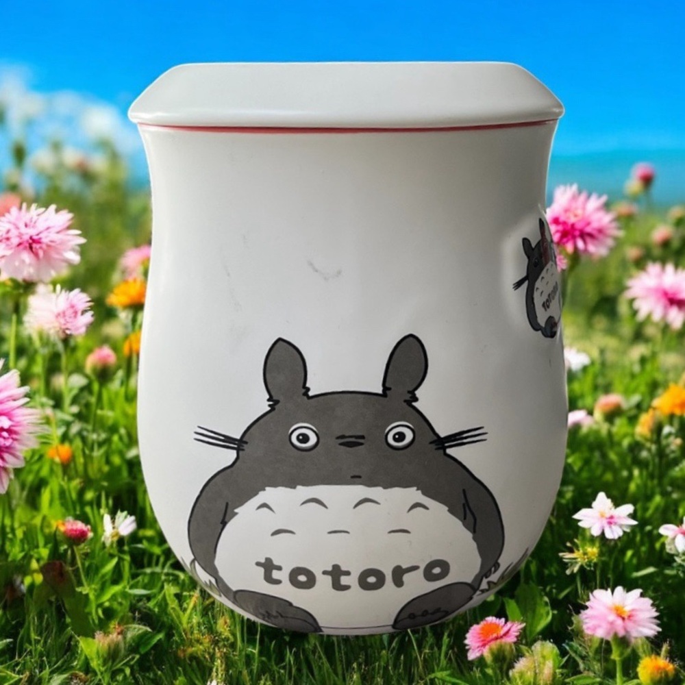 RARE My Neighbor Totoro Ceramic Mugs w/Lid - Picture 6 of 11